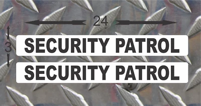 SUPERSIGNS 2 SECURITY PATROL Magnetic Signs 3"x24" Police Constable 1 Pair 4 Car Truck SUV