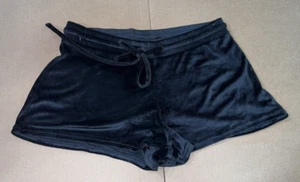 Juicy Couture Rhinestone Sleepwear Lounge Black Velour Shorts Size MEDIUM NEW - Picture 1 of 3