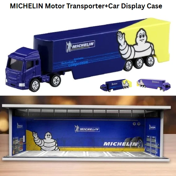 Takara Tomy Tomica 135 MICHELIN MOTOR SPORTS TRANSPORTER Metal Diecast Model Car Foto 1 de 4