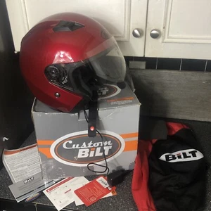 BILT Techno Metropolis Bluetooth Helmet Matte Wine Color Size M MSRP $339.99 - Foto 1 di 9