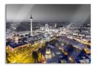 Berlin Ville Panorama Photo En Verre Véritable, Incl. Mural Support