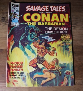 Savage Tales Featuring Conan the Barbarian 3 1974 Magazine Gil Kane 5.0 VG/Fine- - Picture 1 of 7