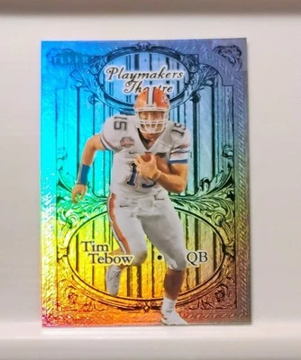 Tim Tebow Playmaker's Theatre #/100 Holo - 2012 Fleer Retro #PM14 - Image 1 of 2