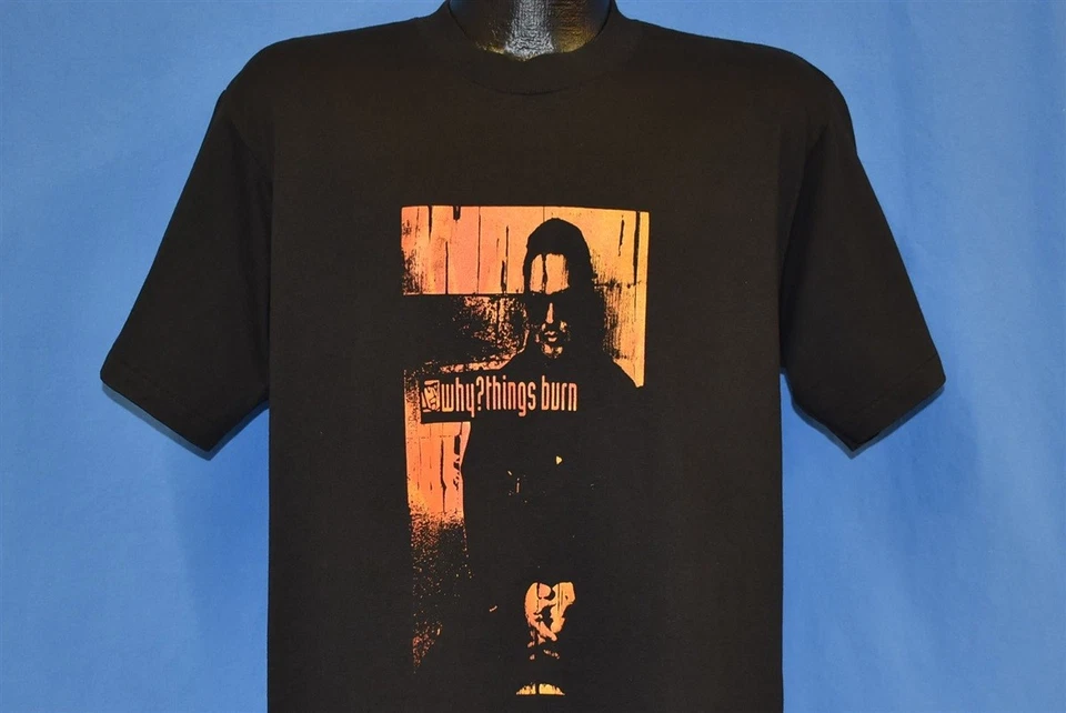 vintage años 90 ¿POR QUÉ? THINGS BURN POST PUNK LOS ANGELES LA ROCK BAND Camiseta GRANDE L Foto 1 de 3
