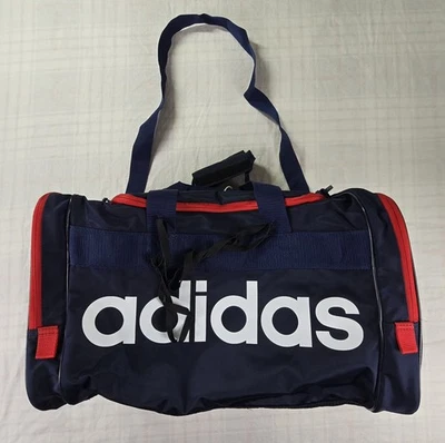ADIDAS MEDIUM TREFOIL Originals Unisex Santiago Duffel Bag Blue red OS NWT - Image 1 of 4
