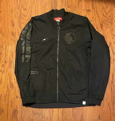 Men Size XL Golden State Warriors Nike Bomber Varsity Jacket Curry Stephen Steph - Image 1 of 4