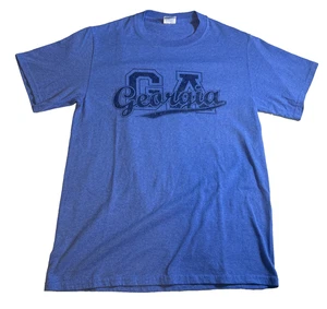 T-shirt maglietta adulto piccola blu grafica Georgia - Foto 1 di 15