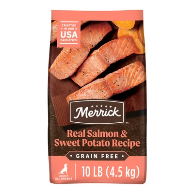Merrick Grain Free Dry Dog Food Real Salmon Sweet Potato 10 Pound Kibble - Image 1 of 4