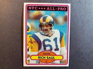 1980 Topps #25 RICH SAUL Los Angeles Rams SET BREAK NM-MT - Picture 1 of 2