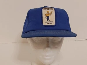 Vintage Snapback Trucker Cap Hat Texas Eastman Co 80's Radio Kap II Mesh OS old - Picture 1 of 10