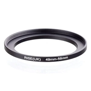 RISE(UK) 49mm-58mm 49-58 mm 49 to 58 Step Up Ring Filter Adapter black matel49-5 - Picture 1 of 3