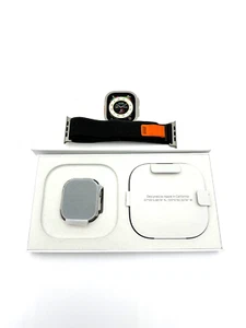 NEW Condition - Apple Watch Ultra 49mm Titanium Case Blue/Gray Trail Loop - Photo 1 sur 2