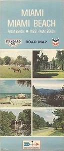 1969 STANDARD OIL KENTUCKY Road Map MIAMI BEACH Florida Coral Gables Opa-Locka - Picture 1 of 1