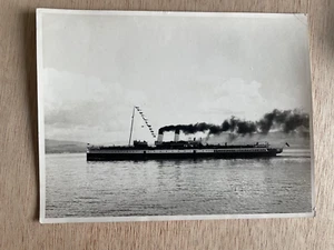 CLYDE - KING EDWARD FIRST TURBINE STEAMER VINTAGE PHOTO SCOTLAND 16.5 x 21.5 cm. - Picture 1 of 2