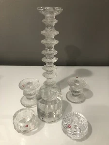 Iittala Finland Festivo Beautiful Collection of 6 glass candlesticks/Tea Lights - Picture 1 of 7