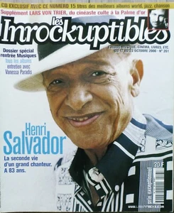 LES INROCKS N° 248/OCTOBRE 2000/HENRI SALVADOR/VANESSA PARADIS/ALAIN FLEISCHER - Imagen 1 de 3