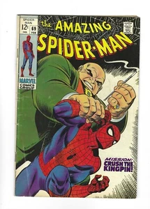Amazing Spider-Man #69  KINGPIN, 1st Mention Vanessa Fisk, 6.0 FN, 1969 Marvel - Picture 1 of 2