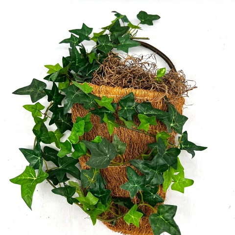 Vintage Handmade Vine Wicker Bird Nest Hanging Bird Decorative Medium 12" X 6" Cover