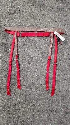 NEW Victoria's Secret Shine Strap RED Garter Belt Rhinestones VERY SEXY XS/S - Image 1 of 4