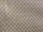 Dark Purple Fabric With Green Squares W142cms 6 Metres @ £15 Per Metre