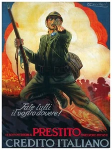 5807. Póster decorativo. Diseño interior de habitación en casa. Arte de pared. Segunda Guerra Mundial italiano. Político - Imagen 1 de 1
