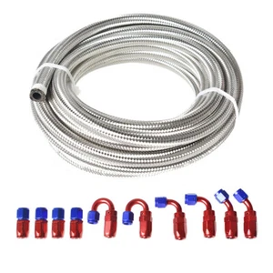 Kit de ajuste extremo de manguera de combustible trenzada de Labwork 20 ft 10AN 8AN 6AN 4AN manguera giratoria - Imagen 1 de 11