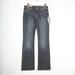 7 for All Mankind Jeans Womens UK 8 Blue Bootcut Low rise Stretch Denim W28 L34 - Picture 1 of 11