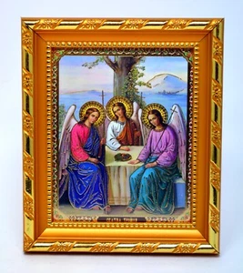 Ikone heilige Dreifaltigkeit geweiht икона Святая троица освящена 27,5x23x1,5 cm - Bild 1 von 2