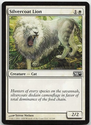 Silvercoat Lion Common Magic 2010 (M10) LP MTG - Image 1 of 2