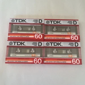 Vintage 1982 TDK D60 Cassette Tapes Pack Of 8 Sealed New w/ box - Bild 1 von 4