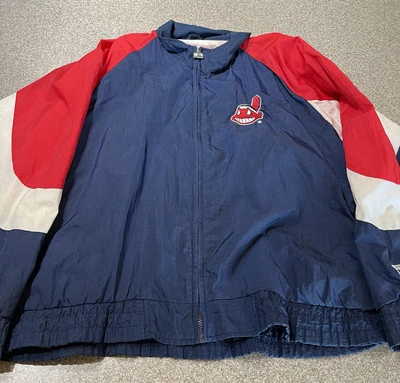 Vintage 90s Logo 7 Cleveland Indians Windbreaker XL Jacket TRIBE (0595-9) - Image 1 of 4