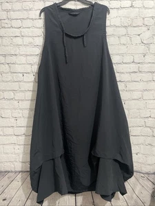 MOYURU Abito tunica donna design palloncino lungo senza maniche nero bellissimo OS - Foto 1 di 10