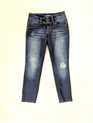 YMI WannaBettaBut? Jeans Med. Tobillo ajustado desgastado talla 5 (se ajusta como 3) - ¡EXCELENTE ESTADO! Foto 1 de 4