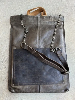 Latico NJ. Bolso Bandolera “Quincy” Cuero Genuino EE. UU. Marrón Carbón Usado en Excelente Condición Foto 1 de 4