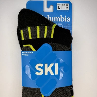 Calcetines de esquí Columbia sobre la pantorrilla para hombre L 10-13 mezcla de lana peso medio nuevos con etiquetas Foto 1 de 4