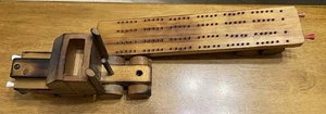 Juego de mesa de cuna semi camión cama plana de madera vintage 4 clavijas 23" de largo juntas - Imagen 1 de 9