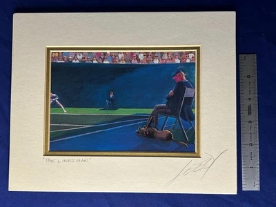The Linesman Tenis Oficial Juez Impresión por Jeff Leedy Firmado Autografiado Enmate Foto 1 de 4