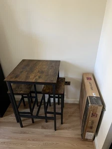 VASAGLE Brand New Dining Table and Chairs Set for 2 in "Box" - Picture 1 of 3