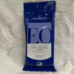 Eo Products - Cleansing Refreshing Hand Sanitizing Wipes - Lavender  10 CT BCOS - Picture 1 of 2
