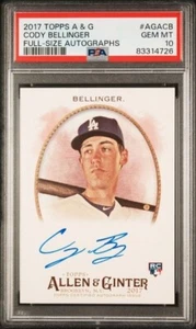 CODY BELLINGER 2017 Topps Allen Ginter #AGA-CB RC Rookie Auto PSA 10 GEM MINT - Foto 1 di 2