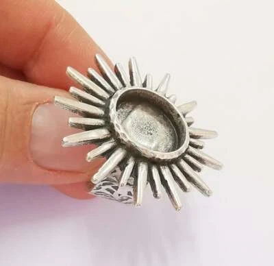 Sun Ring Blank Setting текстурированное основание ободок инкрустация регулируемый (ободок 16 мм) G24414 - Изображение 1 из 4