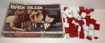 Vintage Brix Blox Building Block Construction Toy Set Sears Little Learners - Image 1 of 3