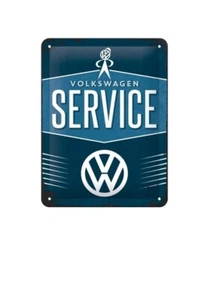 VOLKSWAGEN - TARGA LATTA VINTAGE TIN PLATE VW SERVICE ORIGINAL - Imagen 1 de 1
