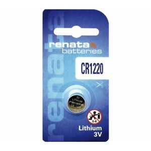 Renata CR1220 3V Lithium Coin Cells (10 Batteries) - Tracking Included!