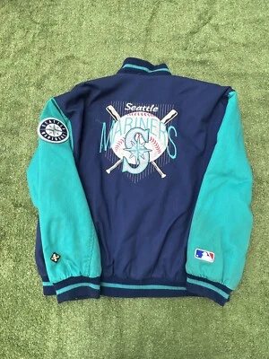 Vintage Y2K #1 Apparel Seattle Mariners Griffey Logo Bomber jacket - Image 1 of 4