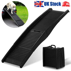 Portable Dog Pet Ramp Strong Plastic Folding Step Ramp Travel Dog Access Car Van - Picture 1 of 10