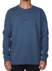RVCA Focus Moody Blue Crew Pullover Fleece Jumper. Size M. NWT, RRP $79.99. - Bild 1 von 2