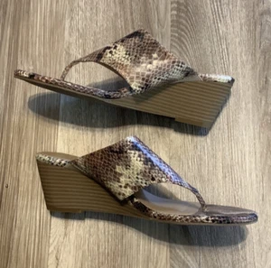 Soul Naturalizer Nifty Thong Wedge Sandal Slides - Picture 1 of 4