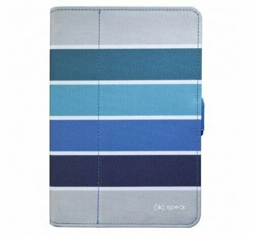 Speck Fit Folio Blue Multicolor Striped Tablet Cover ~ Fits IPad Mini  - Image 1 of 1
