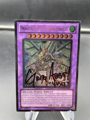 Dragon Knight Draco-Equiste  DREV-EN038 Ultimate Rare Signed By Greg Abbey Yusei - Image 1 of 2
